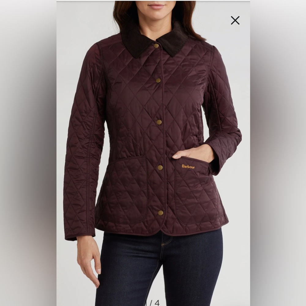 Barbour Annadale Diamond Quilted Jacket US 4 EUC